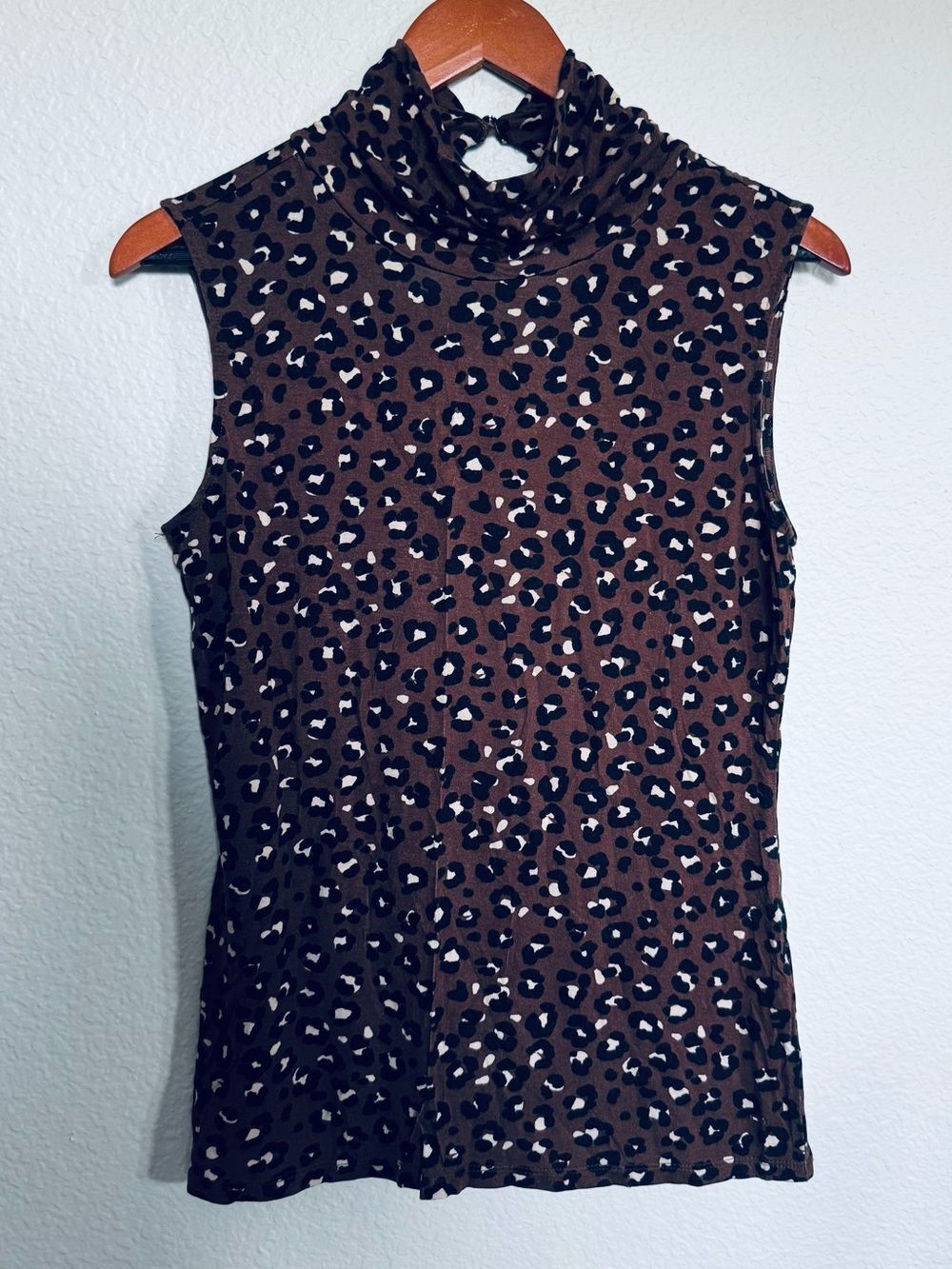 TommyβHilfiger Brown Cheetah Leopard Animal Print Top S